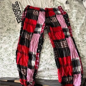 Victoria's Secret Red and Pink Patchwork Kids Pants